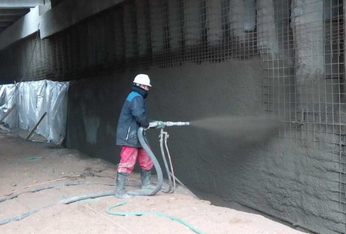 Торкрет бетон: приготовление и способы применения