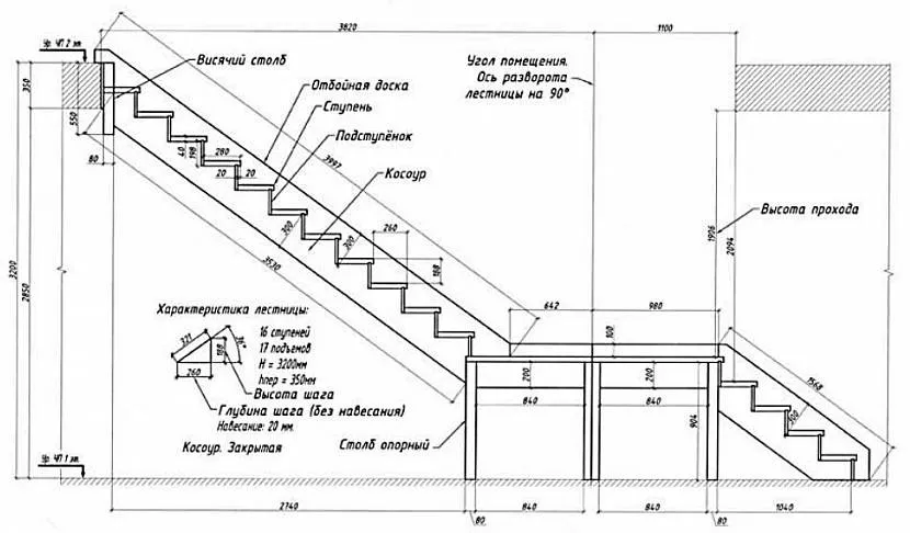 Как рассчитать винтовую лестницу на второй этаж: расчет, чертеж и схема своими руками