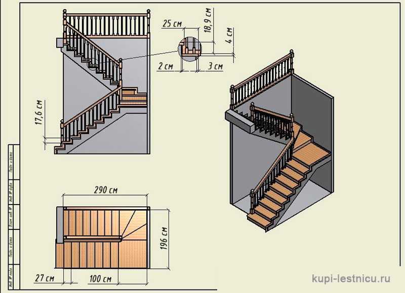 Лестница с забежными ступенями своими руками: чертежи, расчет и пошаговое руководство