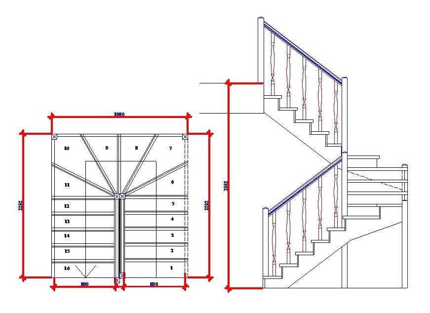 Расчет размеров деревянной лестницы с тетивами, косоурами: инструкция, формулы и обзор программ