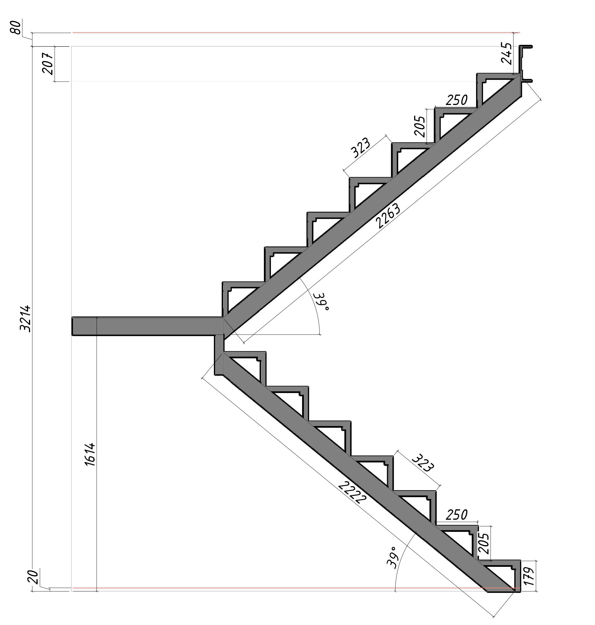 Как сделать лестницу металлическую на второй этаж своими руками