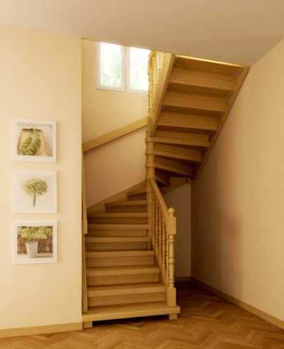 Как самому сделать лестницу с забежными ступенями