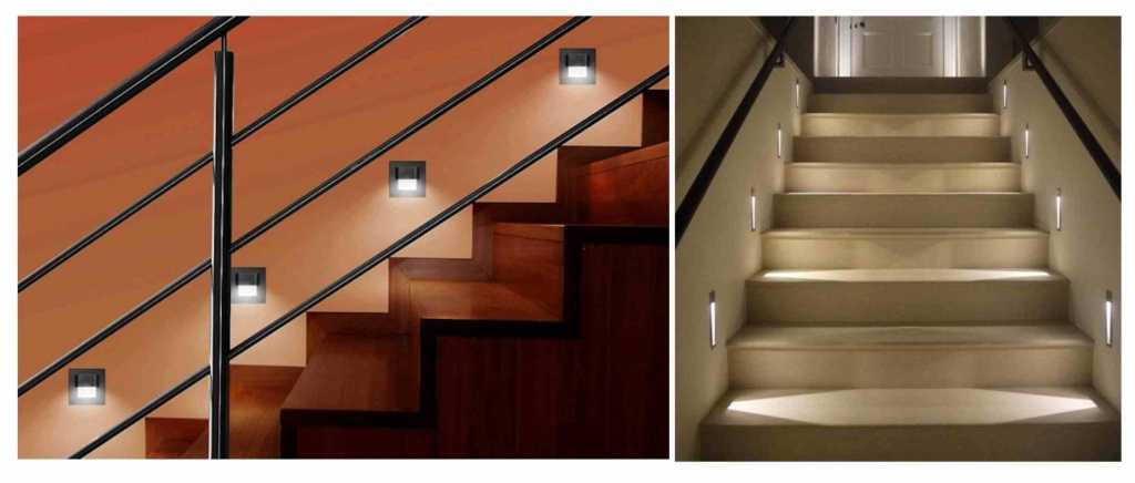 Подсветка лестницы светодиодной лентой: инструкция по монтажу своими руками ( фото и видео)