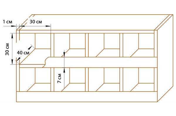 Насест для кур с яйцесборником чертежи