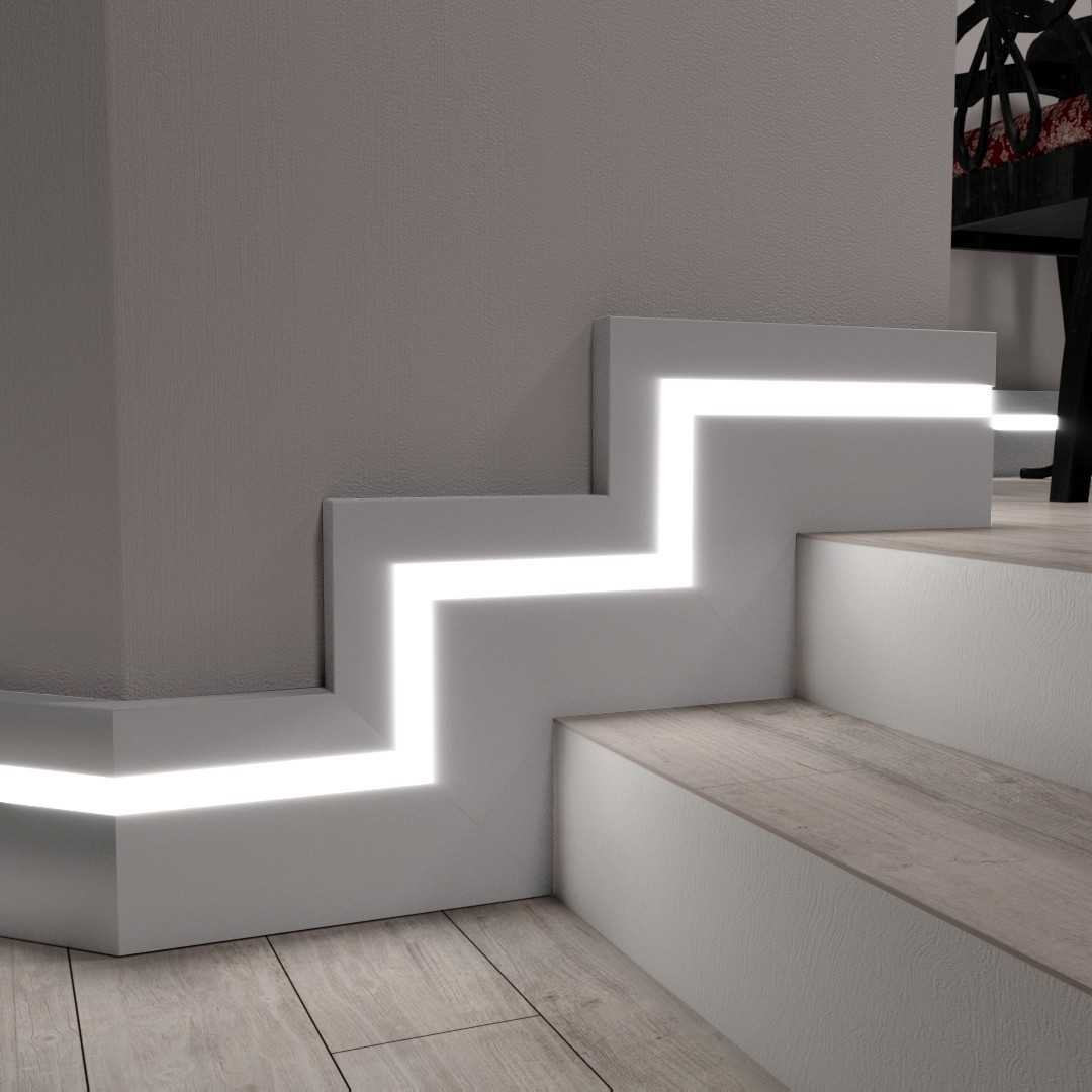 Подсветка лестницы светодиодной лентой: инструкция по монтажу своими руками фото и видео
