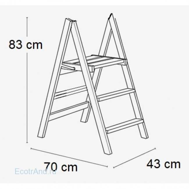 Лестница-стремянка из дерева своими руками ‒ инструкция